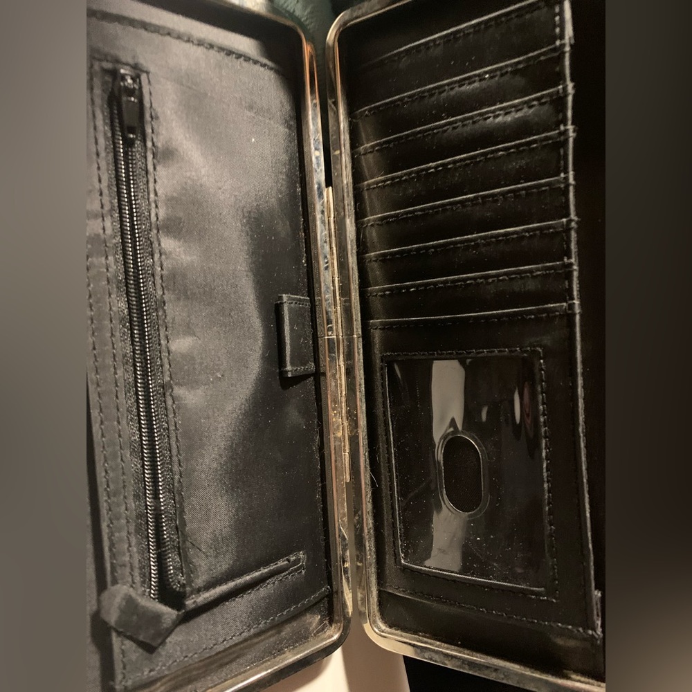 Wallet black faux leather